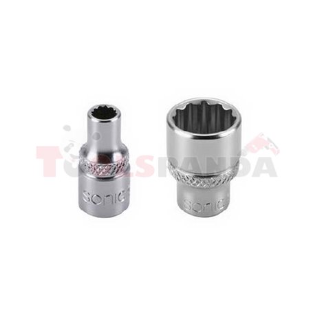 Socket 12-point 1/4", metric size: 5,5mm, socket type: short, length 25mm