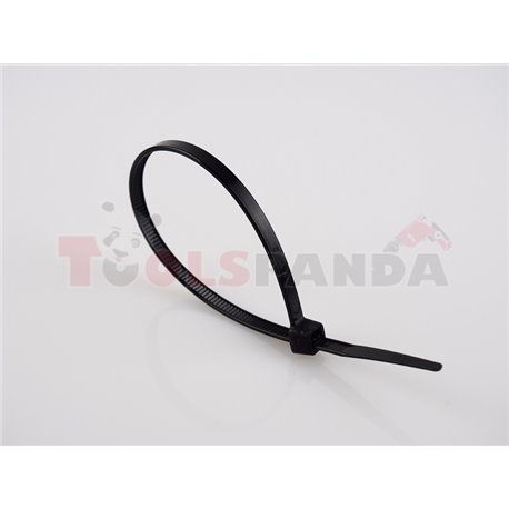 Plastic cable tie 100pcs, type: cable tie, colour: black, length 370mm, width 8mm, max. diameter 100mm