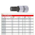 Бит вложка: размер на гнездо: 3/8", профил: TORX, размер на шлици 2: T50,