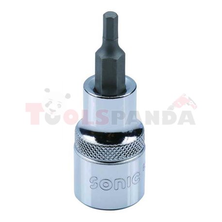 Бит вложка: размер на гнездо: 1/2", профил: шестостен HEX, метричен размер: 5 mm,