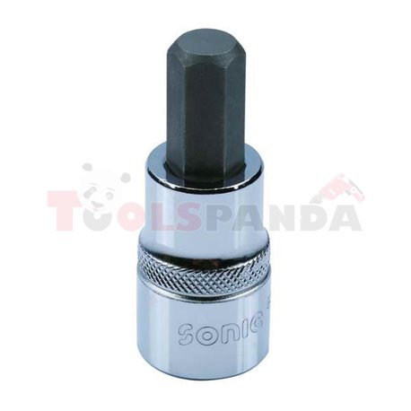 Бит вложка: размер на гнездо: 1/2", профил: шестостен HEX, метричен размер: 10 mm,