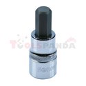 Бит вложка: размер на гнездо: 1/2", профил: шестостен HEX, метричен размер: 10 mm,