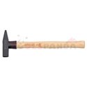 Hammer, type: ironwork, head: metal, conical tip / square / transverse, stem: rubber coated, weight: 200 g, length: 287 mm