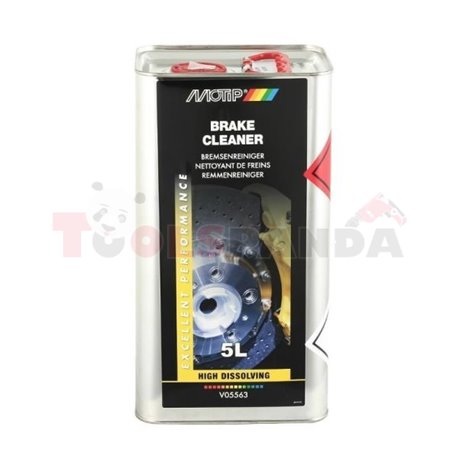 Brake cleaner, cleaning agent 5L canister, for cleaning and degreasing surfaces of braking systems, clutches and metal elements
