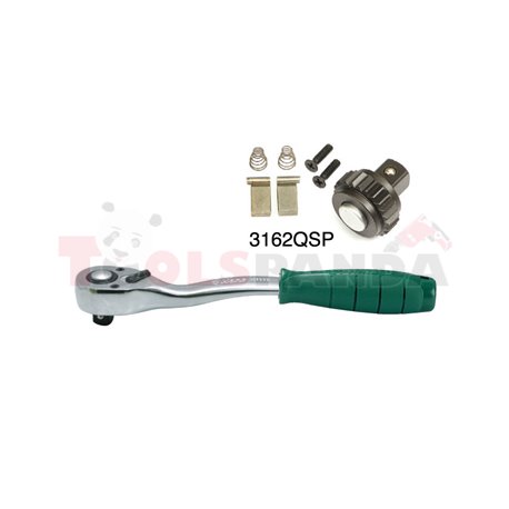 Ratchet handle 3/8", number of teeth: 72, length 220 mm (with quick release)