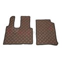 Floor mat F-CORE MERCEDES, quantity per set 2 szt. (material - eco-leather, colour - brown) MERCEDES ACTROS MP4 / MP5 07.11-