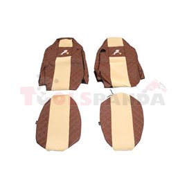 Seat covers Elegance (brown/champagne, ISRI seats)