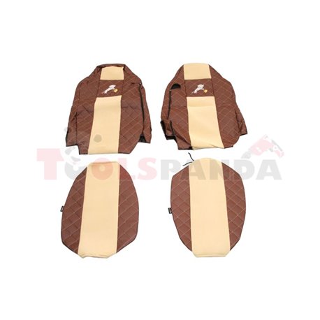 Seat covers Elegance (brown/champagne, ISRI seats)
