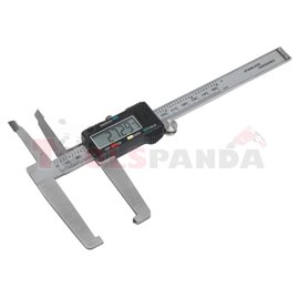 Vernier caliper, type: digital, electronic, measuring range in milimeters: 0-150mm, for brake discs and drums