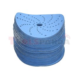 Sandpaper Montana, disc, P120, colour: blue, 100pcs,, multi-hole