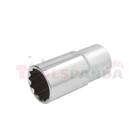 Socket 12-point 3/8", profile 12PT, metric size: 22mm, socket type: long, length 63mm