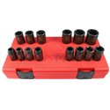 CP 1/2” Комплект ударни къси вложки - 14 броя: 10, 11, 12, 13, 14, 15, 16, 17, 18, 19, 21, 22, 26 и 27 mm