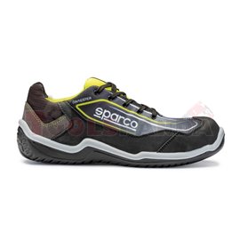 SPARCO Safety shoes model: DRAGSTER, size: 43, safety category: S1P, SRC, material: microfibre/net, colour: black/grey/yellow, s