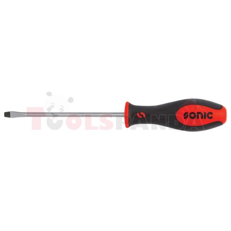 Screwdriver (flat-head) slotted, metric size: 5,5 mm, long, length: 125 mm, total length: 228 mm