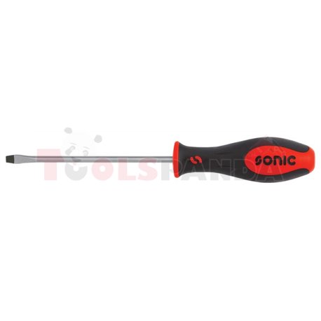 Screwdriver (flat-head) slotted, metric size: 12 mm, length: 200 mm, total length: 324 mm