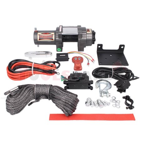 ATV and quad winches Highlander towing 2041kg 1,9HP voltage 12V transmission 3-step planetary reduction 136:1 rope type syntheti