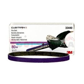 Sandpaper Cubitron II, band, P80, 10x330mm, colour: purple, 10pcs, | 3M