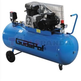 Compressor piston-type GUDEPOL series niebieska, 3 kW 400V 10 bar, efficiency: 560l/min., tank: 200L, number of pistons: 2pcs
