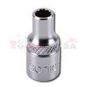 Socket 12-point 1/4", inch size: 5/16”, socket type: short, length 25mm