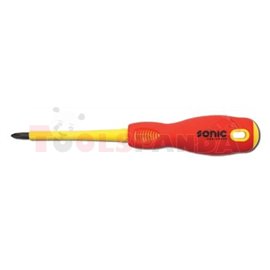 Screwdriver (star screwdriver) Phillips, character size: PH0, length: 60 mm, total length: 133 mm, insulated VDE