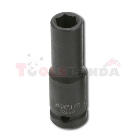 Ударна 6-стенна вложка 1/2”, метричен размер: 17mm, дължина 78mm, дълга