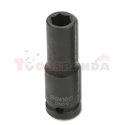 Ударна 6-стенна вложка 1/2”, метричен размер: 17mm, дължина 78mm, дълга