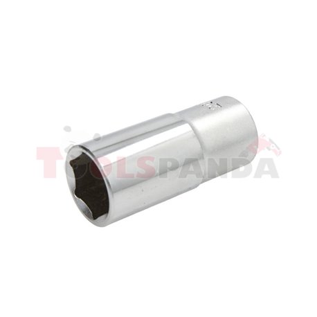 Socket 6-point 3/8", profile Hexagonal, metric size: 20mm, socket type: long, length 63mm