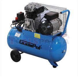 Compressor piston-type GUDEPOL series niebieska, 1,5 kW 230V 10 bar, efficiency: 320l/min., tank: 50L, number of pistons: 2pcs
