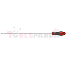 Screwdriver (flat-head) slotted, metric size: 8 mm, extra long, length: 600 mm, total length: 724 mm