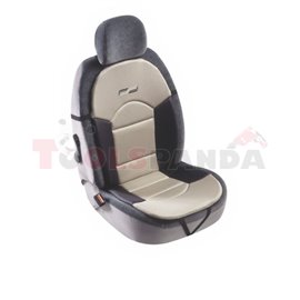 Nut seat GAIA, front, colour beige, polyester, mounting with hooks