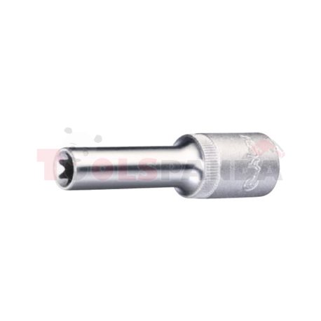 Socket E-TORX 1/4", E10, socket type: long, length 50mm