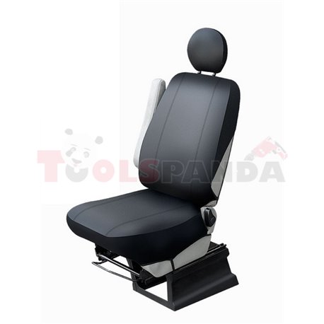 Cover seats (eco-leather, colour: black, driver seat) BUS I M, compatible with airbags