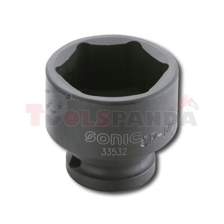 Ударна 6-стенна вложка 1/2”, метричен размер: 24mm, дължина 38mm