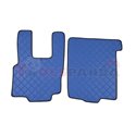 Floor mat F-CORE DAF, quantity per set 2 szt. (material - eco-leather, colour - blue) DAF XF 105, XF 95 01.02-