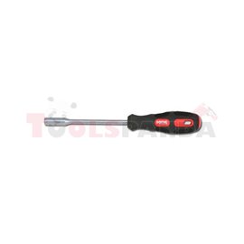 Screwdriver HEX, metric size: 9 mm, length: 125 mm, total length: 235 mm