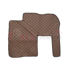Floor mat F-CORE RENAULT, quantity per set 1 szt. (material - eco-leather, colour - brown)