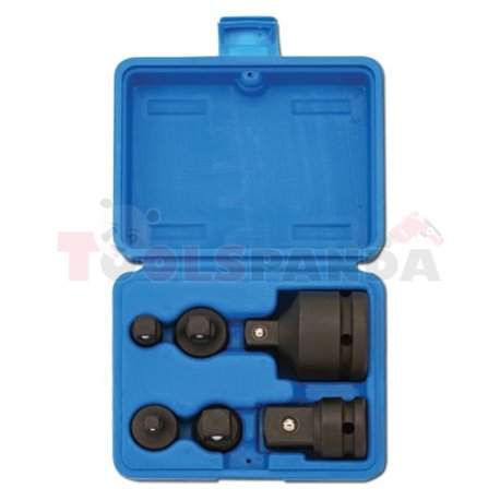 Set of adapters, 6 pcs, socket / Drive: 1/2, 1/4, 3/4, 3/8", impact adaptor(s), inch size: 1/2 3/4 3/8 inch.