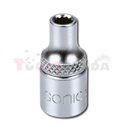 Socket 12-point 1/4", metric size: 7mm, socket type: short, length 25mm