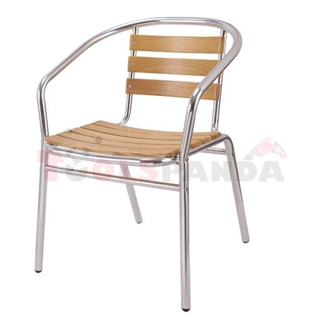 Алуминиев стол + дърво Muhler OYB6102