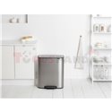 Кош за смет Brabantia Bo Pedal 2x30L, Matt Steel Fingerprint Proof