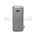 Кош за смет Brabantia Bo Pedal 2x30L, Mineral Concrete Grey