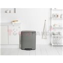 Кош за смет Brabantia Bo Pedal 2x30L, Mineral Concrete Grey