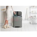 Кош за смет Brabantia Bo Pedal 2x30L, Mineral Concrete Grey