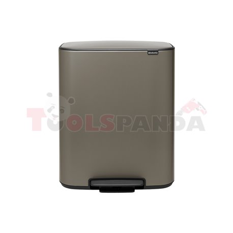 Кош за смет Brabantia Bo Pedal 60L, Platinum