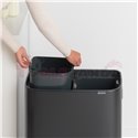 Кош за смет Brabantia Bo Touch 2x30L, Matt Black