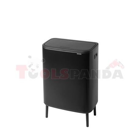 Кош за смет Brabantia Bo Touch Hi 2x30L, Matt Black