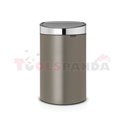 Кош за смет Brabantia Touch Bin New 40L, Platinum, капак металик