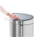 Кош за смет Brabantia Touch Bin New 40L, Platinum, капак металик