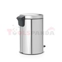 Кош за смет с педал Brabantia NewIcon 12L, Matt Steel Fingerprint Proof