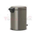 Кош за смет с педал Brabantia NewIcon 5L, Platinum